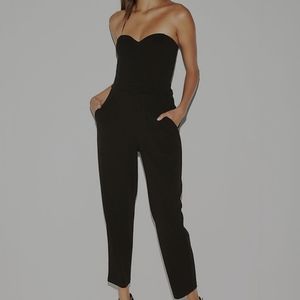 《NWT Express black strapless jumpsuit size 4》